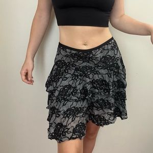 Y2K lace skirt